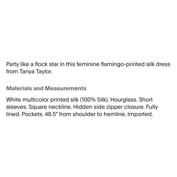 Tanya Taylor Flamingos Silk Printed Teigan Dress 12 - Picture 6 of 12